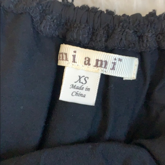 Mi Ami black dot off shoulder bodysuit top XS - Picture 4 of 4